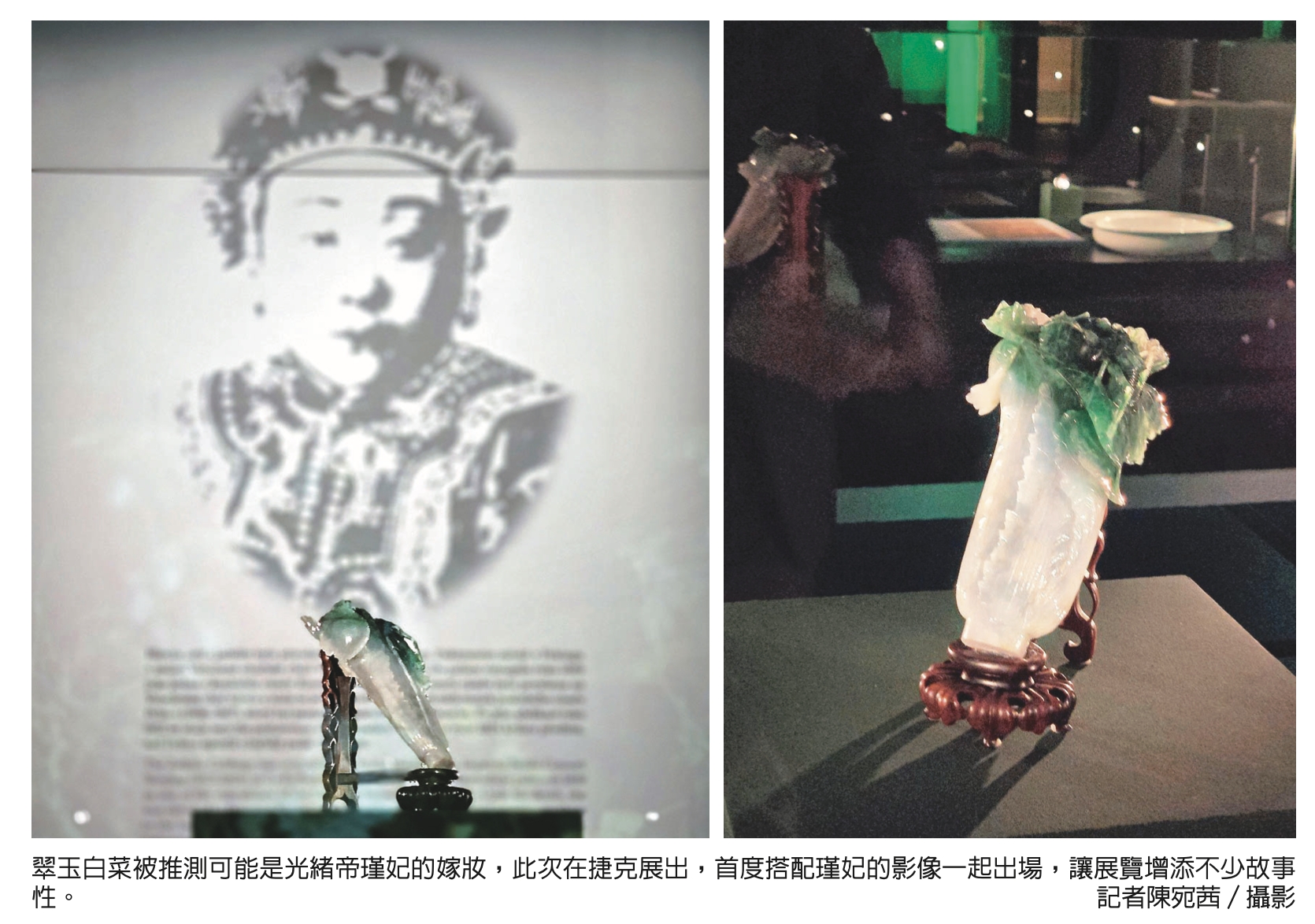 翠玉白菜與主人同框 見證台倢交情